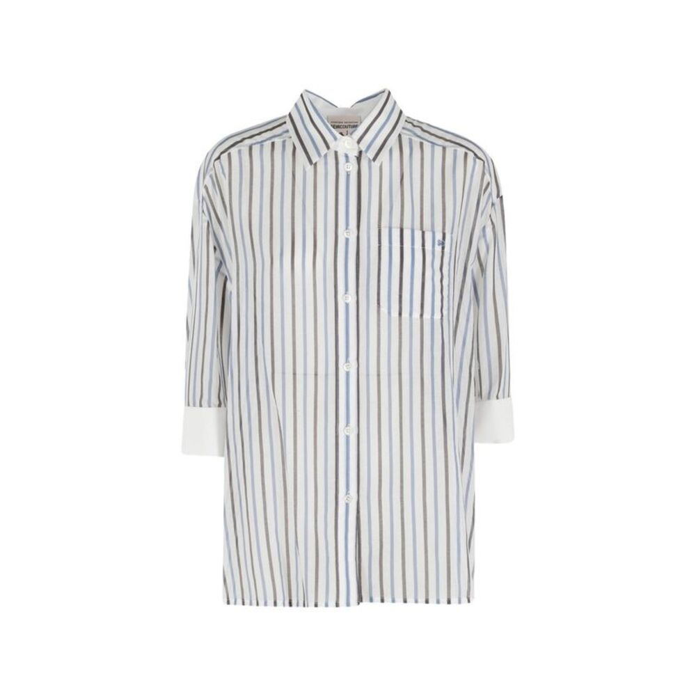 Semicouture Women's Gracia Striped Cotton Shirt
